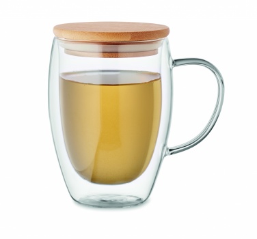 Logo trade promotional products image of: Double wall borosilicate mug