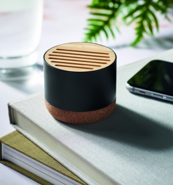 Logo trade business gift photo of: Cork and aluminium speaker