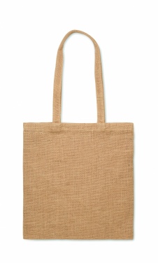 Logo trade promotional gift photo of: Jute long handled shopping bag