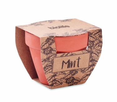 Logo trade promotional products image of: Terracotta pot mint seeds