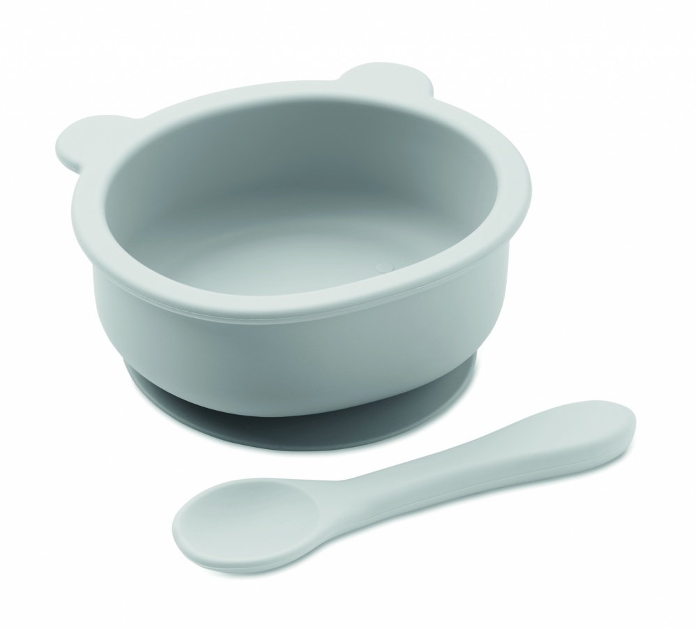 Logotrade promotional giveaway picture of: Silicone spoon, bowl baby set