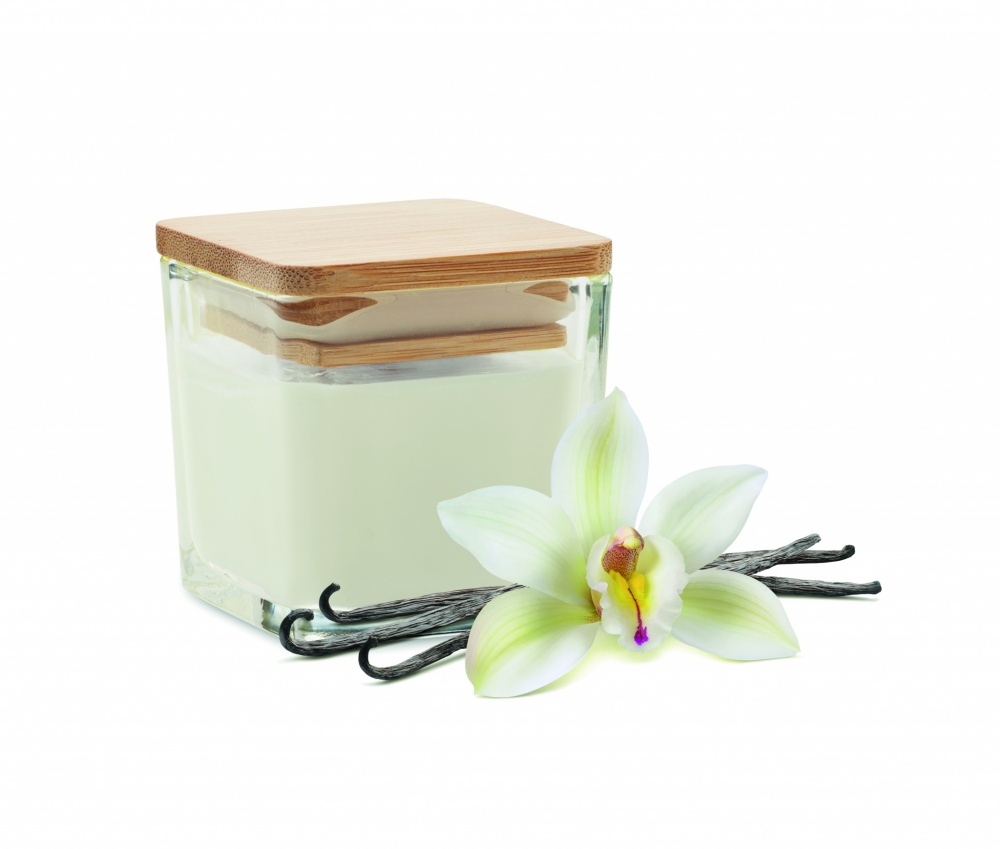 Logotrade promotional giveaway image of: Squared fragranced candle 50gr