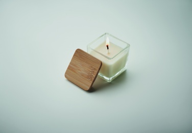 Logotrade promotional item picture of: Squared fragranced candle 50gr