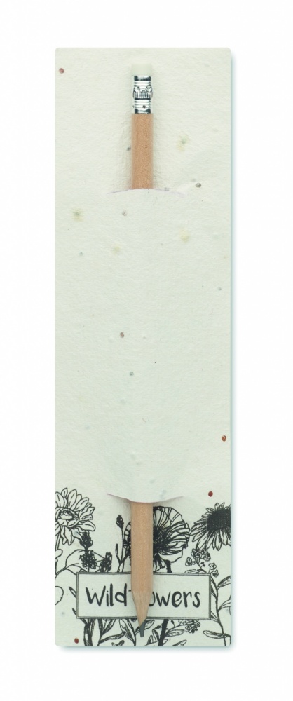 Logotrade promotional product picture of: Natural pencil in seeded pouch