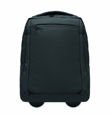 Logo trade promotional merchandise image of: A portable backpack trolley with wheels, made of 600D RPET polyester