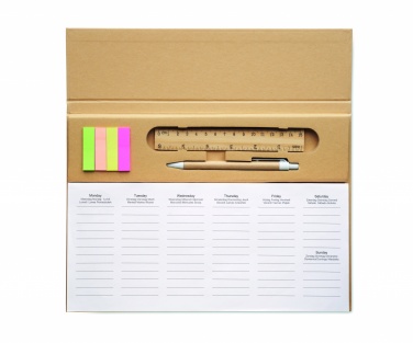 Logo trade promotional merchandise image of: Weekly desktop planner