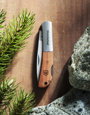 Logotrade corporate gift image of: Foldable knife in acacia wood