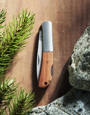 Logo trade corporate gifts picture of: Foldable knife in acacia wood