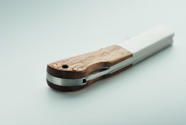 Logo trade promotional items picture of: Foldable knife in acacia wood
