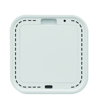 Logo trade promotional merchandise picture of: Recycled ABS/RPET alarm clock Stuttgart