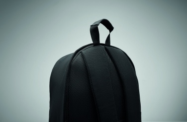 Logotrade corporate gift picture of: A 15-inch laptop backpack made of recycled pre-consumer cotton and recycled polyester with customizable printing.