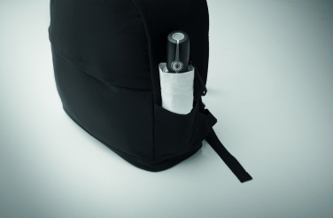 Logotrade promotional items photo of: A 15-inch laptop backpack made of recycled pre-consumer cotton and recycled polyester with customizable printing.