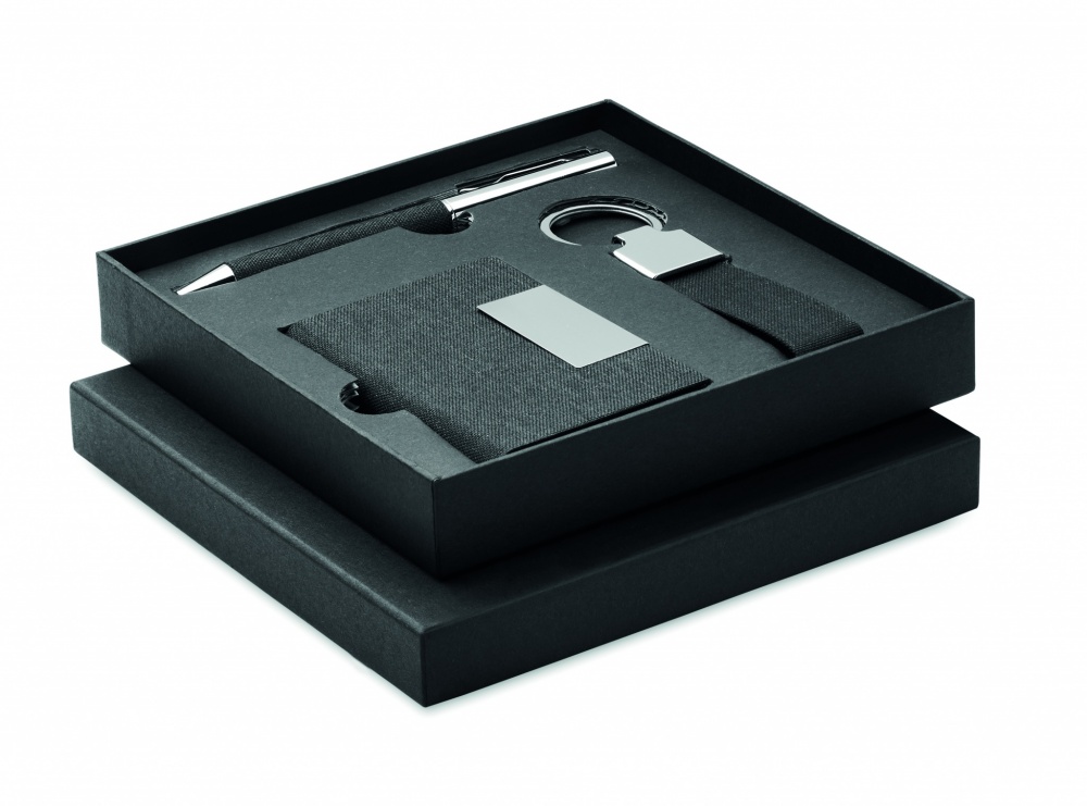 Logotrade advertising product picture of: 3-piece gift set in a gift box with customizable printing