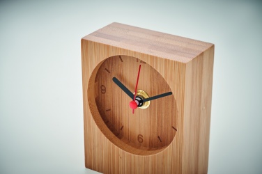 Logotrade promotional product image of: Bamboo table clock