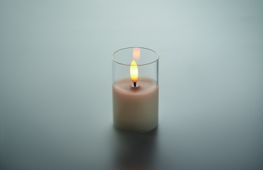 Logo trade promotional products image of: LED wax candle in glass holder