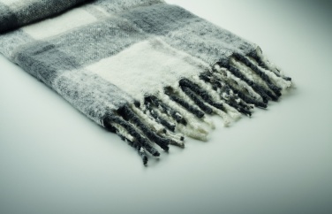 Logo trade promotional merchandise picture of: Chequered mohair blanket