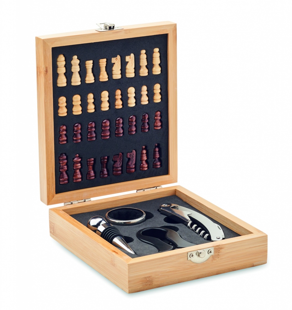 Logo trade promotional item photo of: Chess board wine set