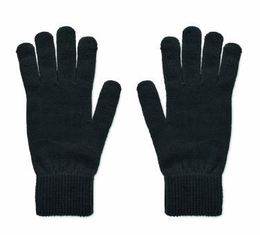 Logo trade promotional gift photo of: Knitted gloves in RPET