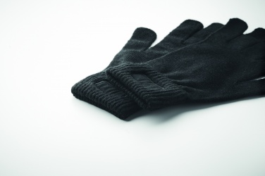 Logo trade promotional items image of: Knitted gloves in RPET