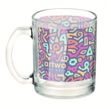 Logo trade promotional items image of: Glass sublimation mug 300ml