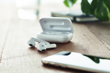 Logo trade promotional merchandise image of: TWS earbuds with charging base