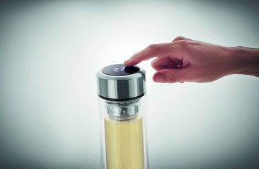 Logo trade promotional items image of: Bottle with touch thermometer