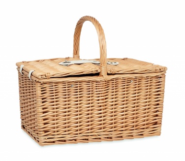 Logotrade promotional merchandise photo of: Wicker picnic basket 4 people