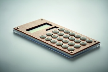 Logo trade corporate gifts image of: 8 digit bamboo calculator