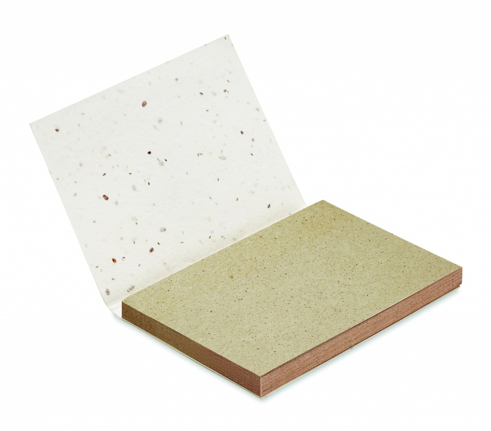 Logotrade promotional gift image of: Grass/seed paper memo pad