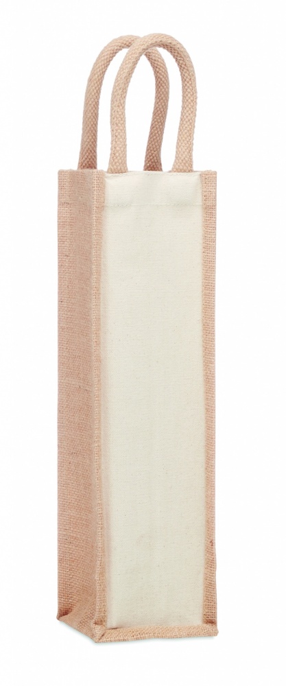 Logo trade advertising products picture of: Jute wine bag for one bottle