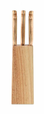 Logo trade advertising product photo of: 5 piece knife set in base