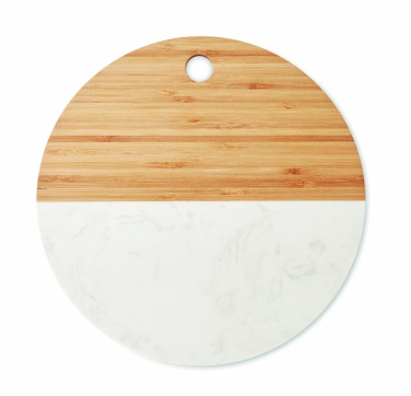 Logo trade promotional giveaway photo of: Marble/ bamboo serving board