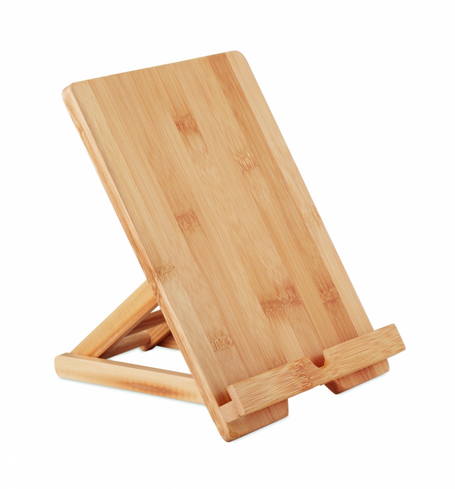 Logo trade advertising products image of: Bamboo tablet stand TUANUI