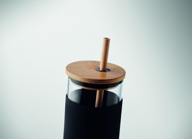Logotrade promotional merchandise picture of: Glass tumbler 450ml bamboo lid