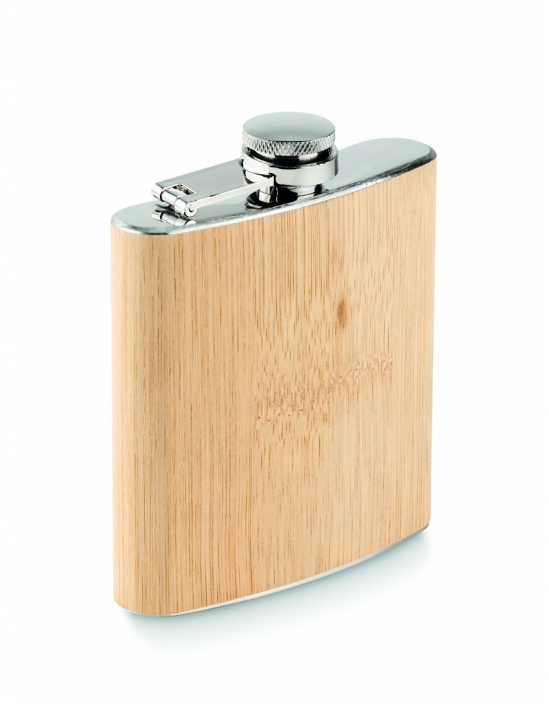 Logotrade promotional giveaway image of: Bamboo slim hip flask 170ml