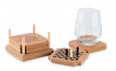 Logo trade corporate gift photo of: 4-piece coaster game set