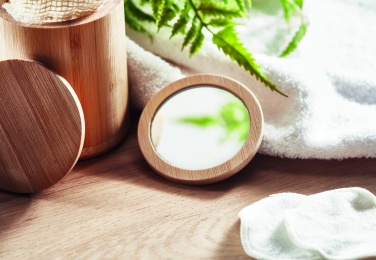 Logotrade promotional giveaways photo of: Bamboo make-up mirror