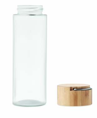 Logo trade promotional products picture of: Glass bottle 500ml bamboo lid