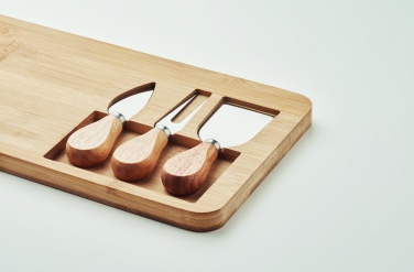 Logotrade promotional merchandise photo of: Bamboo Cheese board set Leipzig