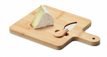 Logotrade promotional merchandise picture of: Cheese board set in bamboo Bremen