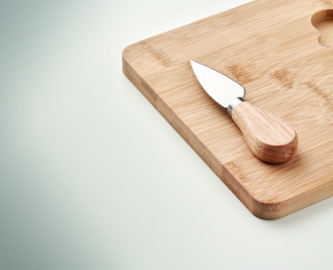Logotrade promotional products photo of: Cheese board set in bamboo Bremen