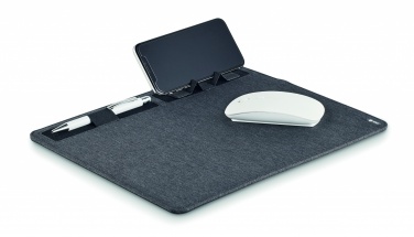 Logo trade promotional gift photo of: RPET mouse mat charger 15W