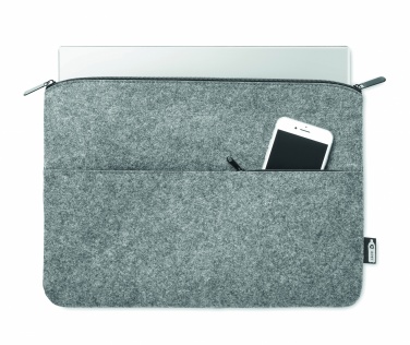 Logotrade promotional merchandise image of: RPET felt zipped laptop bag