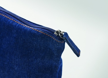Logo trade promotional products picture of: Recycled denim cosmetic pouch