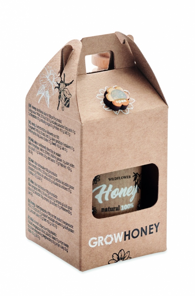 Logo trade promotional merchandise picture of: Wildflower honey jar set 50gr