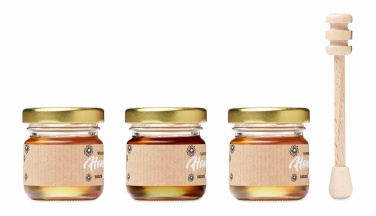 Logo trade promotional item photo of: Set of 3 wildflower honey
