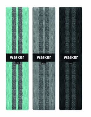 Logo trade promotional gifts image of: Set of 3 fitness bands in pouch