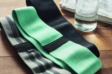 Logo trade promotional items image of: Set of 3 fitness bands in pouch