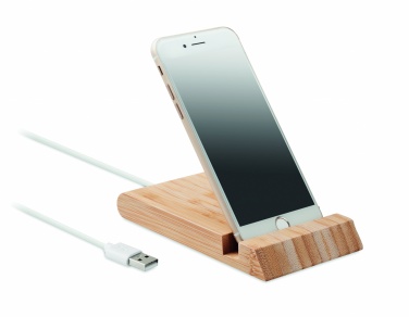 Logotrade promotional items photo of: Bamboo wireless charger  10W ODOS