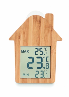Logo trade business gifts image of: Bamboo weather station HISA